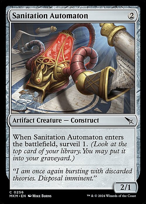 Sanitation Automaton Card Front