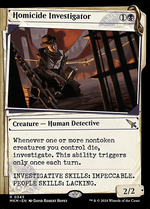 Homicide Investigator Card Front