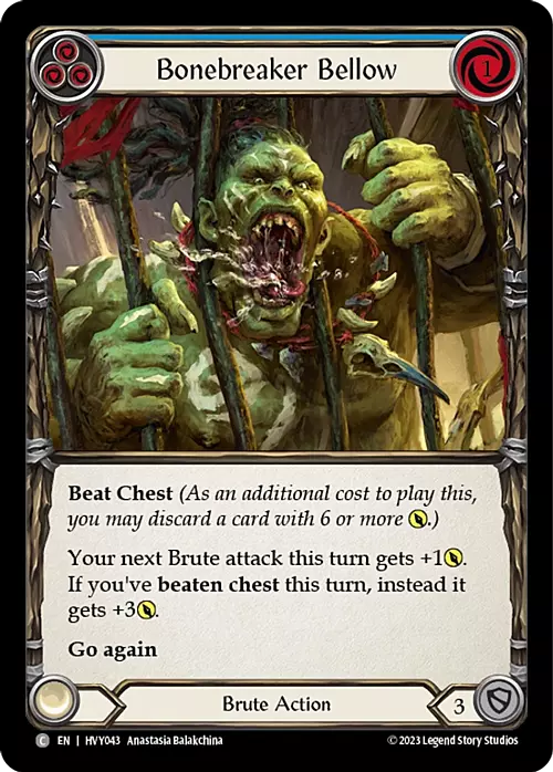 Bonebreaker Bellow - Blue Card Front