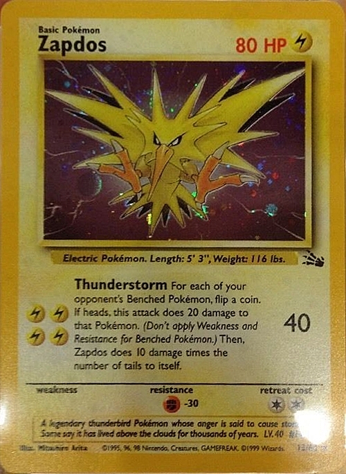 Zapdos Card Front