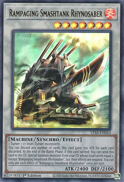 Rampaging Smashtank Rhynosaber Card Front