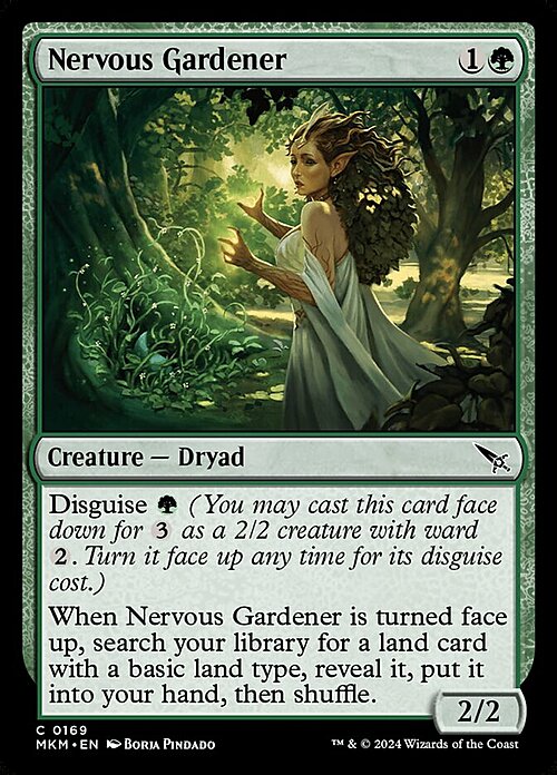 Nervous Gardener Card Front