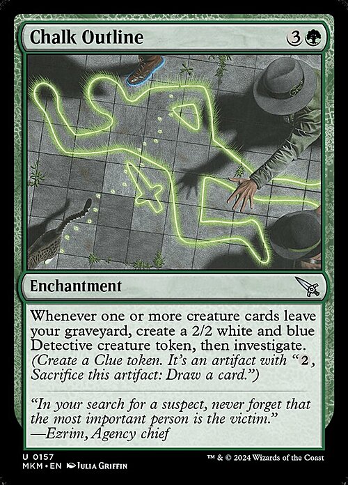 Chalk Outline Card Front