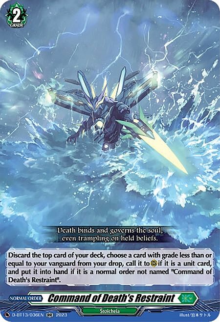 Command of Death's Restraint Card Front