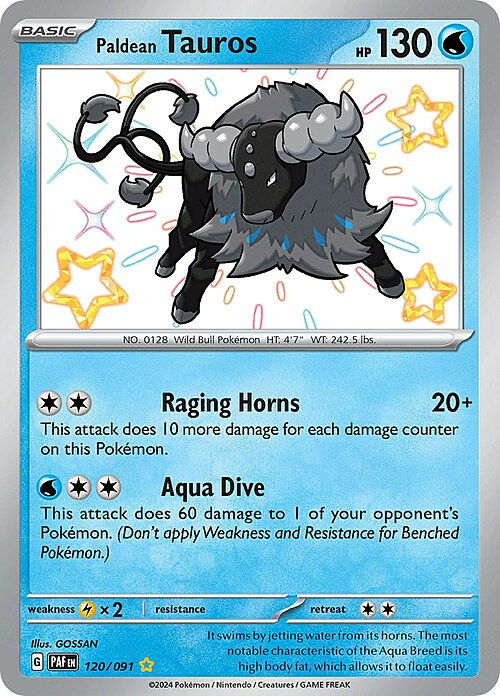 Tauros di Paldea Card Front