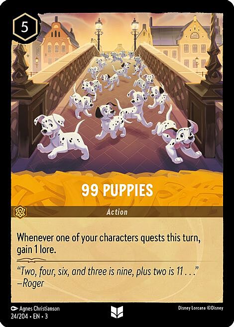 99 Puppies Card Front