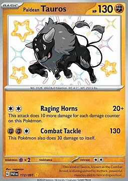 Paldean Tauros Card Front