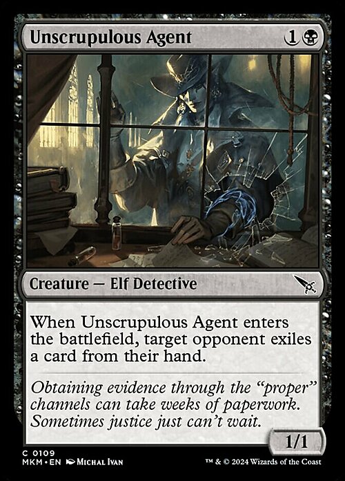 Unscrupulous Agent Card Front