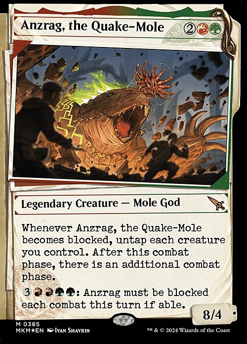 Anzrag, the Quake-Mole Card Front