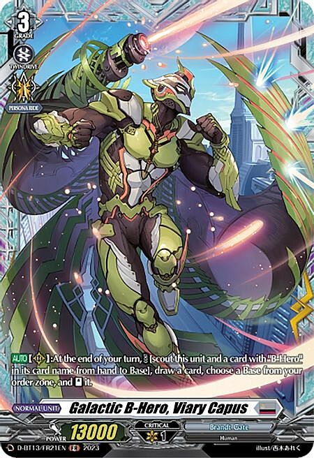 Galactic B-Hero, Viary Capus Card Front