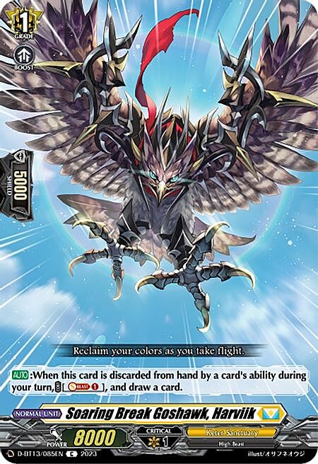 Soaring Break Goshawk, Harviik Card Front