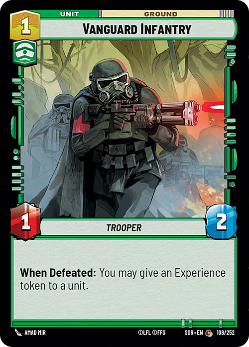 Vanguard Infantry Card Front