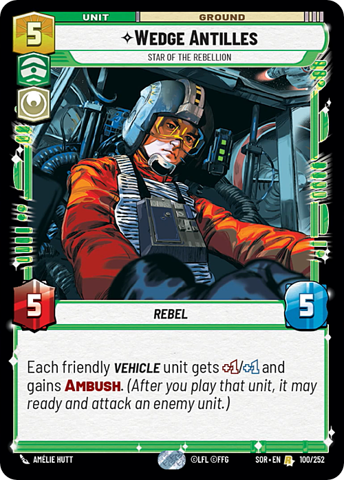 Wedge Antilles - Star of the Rebellion Card Front