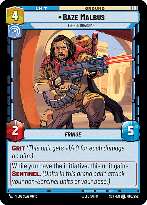 Baze Malbus - Temple Guardian Card Front