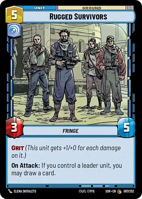 Rugged Survivors Card Front