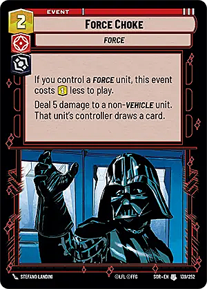 Force Choke Card Front