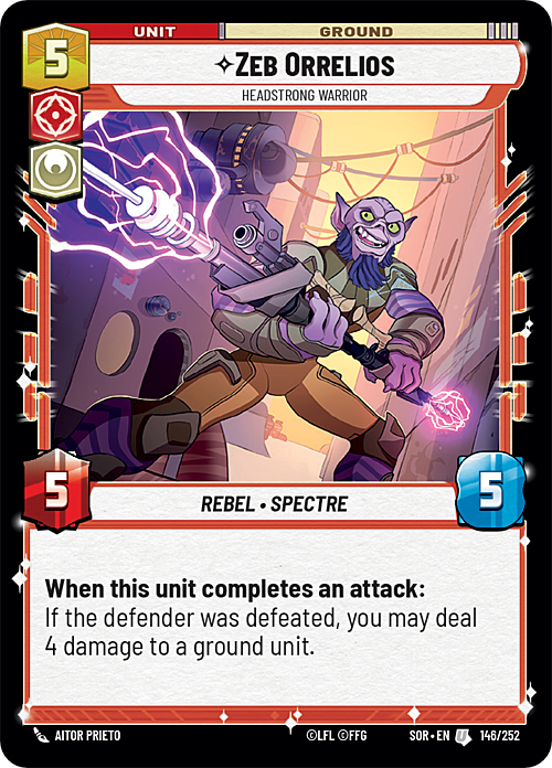 Zeb Orrelios - Headstrong Warrior Card Front