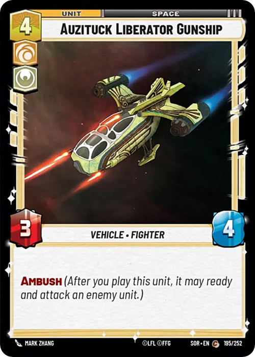 Auzituck Liberator Gunship Card Front