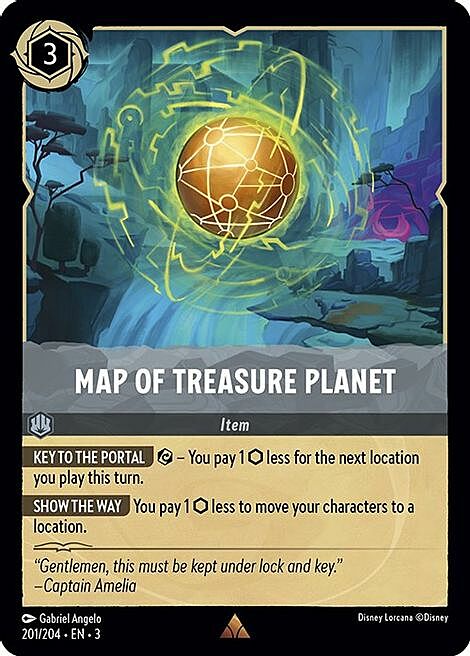 Map of Treasure Planet Card Front