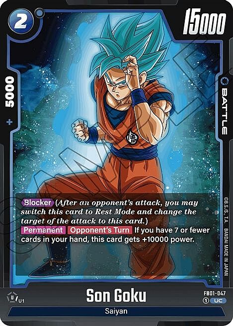 Son Goku Card Front