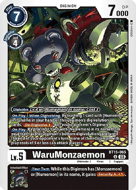 WaruMonzaemon Card Front