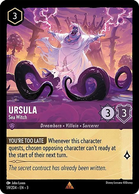 Ursula - Sea Witch Card Front