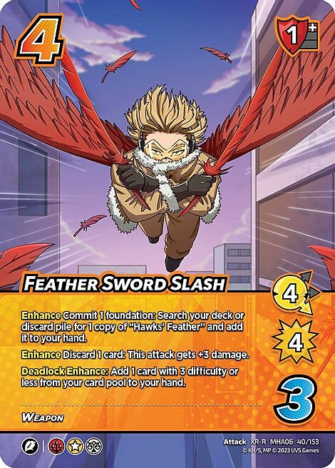 Feather Sword Slash Card Front