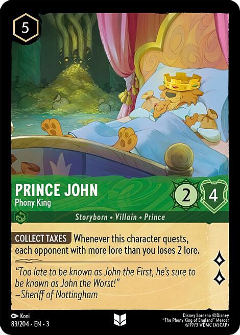 Prince John - Phony King Card Front