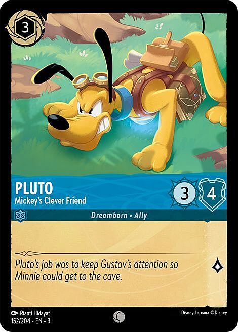 Pluto - Mickey's Clever Friend Card Front