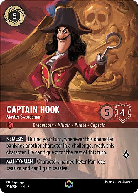 Captain Hook - Master Swordsman Card Front