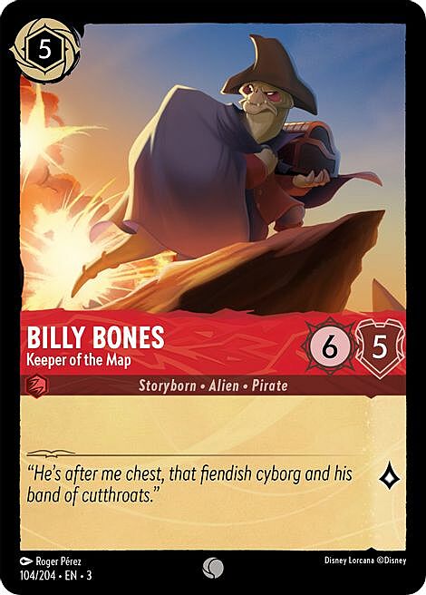 Billy Bones - Keeper of the Map Card Front