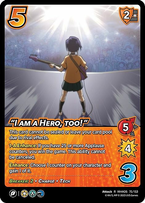 "I am a Hero, too!" Card Front