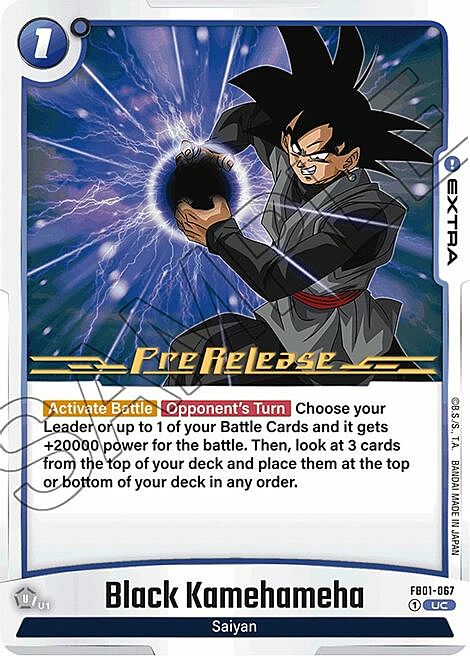 Black Kamehameha Card Front