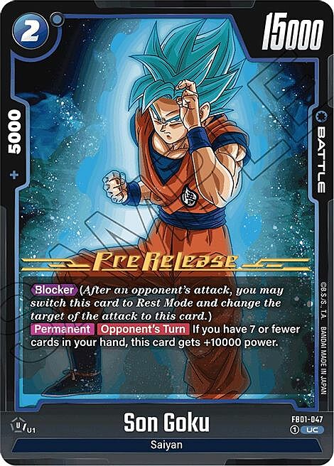 Son Goku Card Front