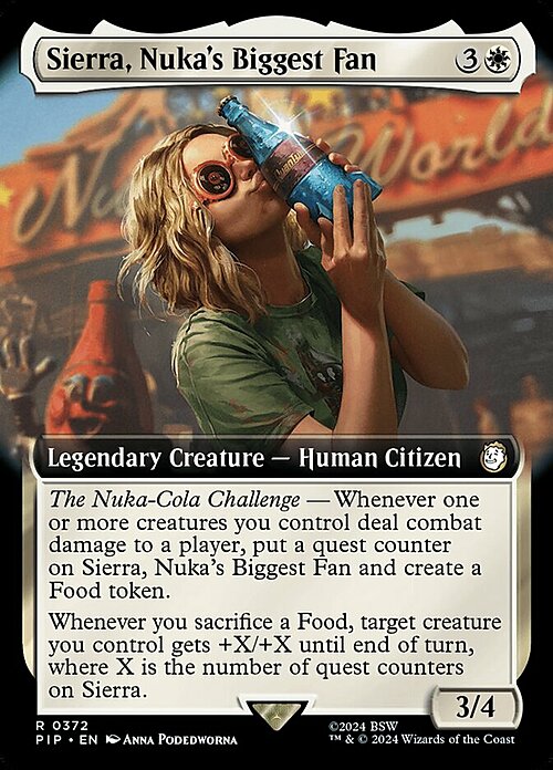 Sierra, Nuka's Biggest Fan Card Front