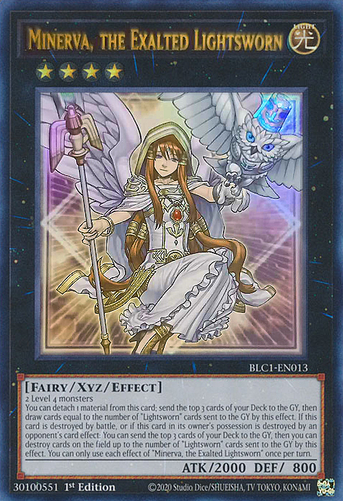 Minerva, the Exalted Lightsworn Card Front