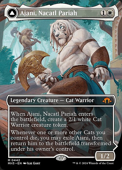 Ajani, Nacatl Pariah // Ajani, Nacatl Avenger Card Front