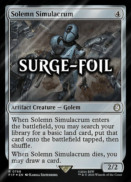 Solemn Simulacrum Card Front