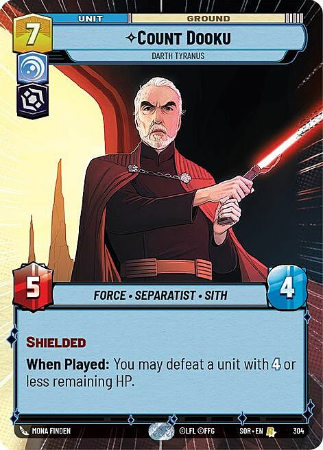 Count Dooku - Darth Tyranus Card Front