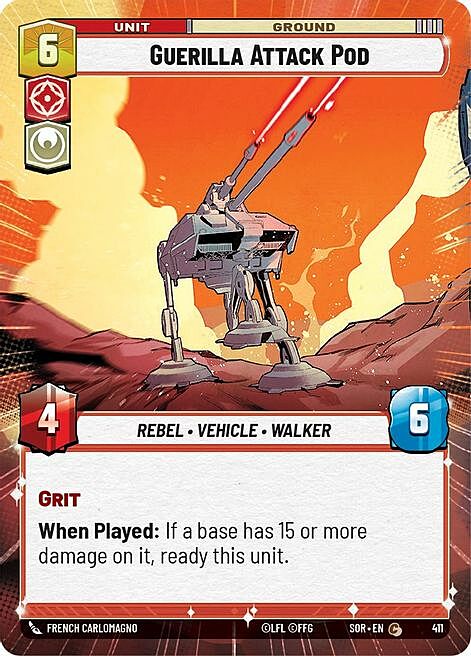 Guerilla Attack Pod Card Front