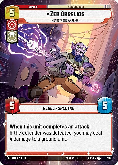 Zeb Orrelios, Headstrong Warrior Card Front