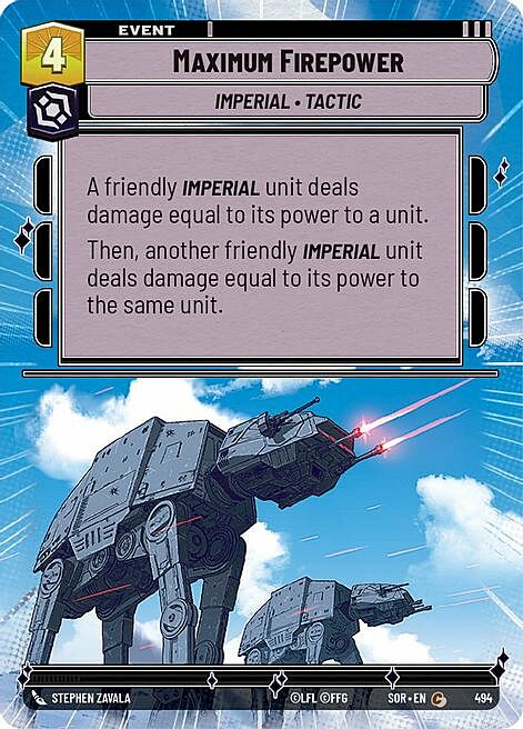 Maximum Firepower Card Front