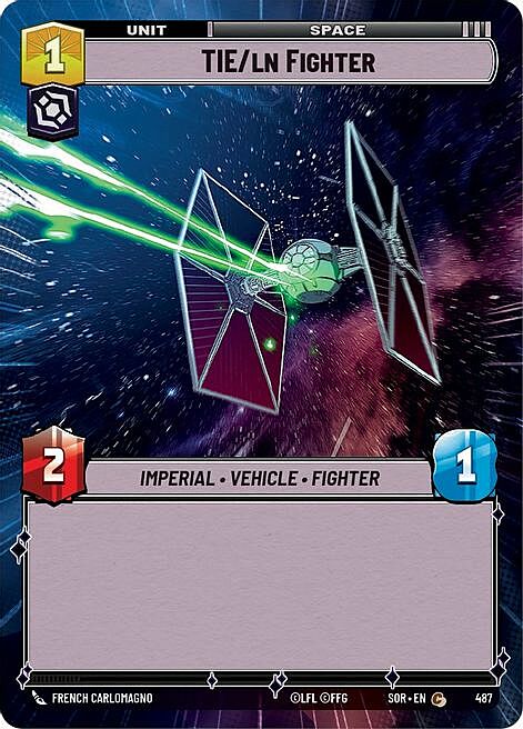 TIE/ln Fighter Card Front