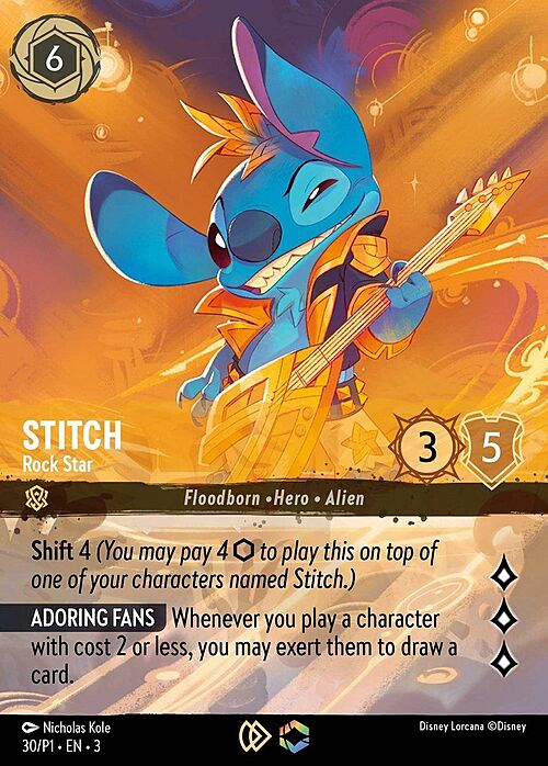 Stitch - Rock Star Card Front