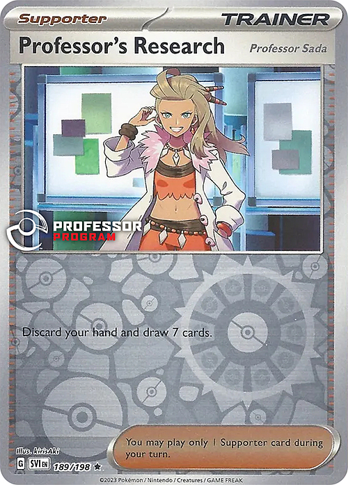 Professor's Research Card Front