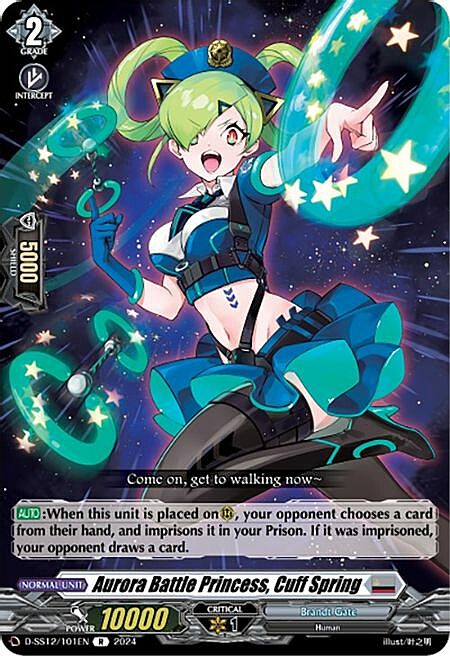 Aurora Battle Princess, Cuff Spring [D Format] Card Front