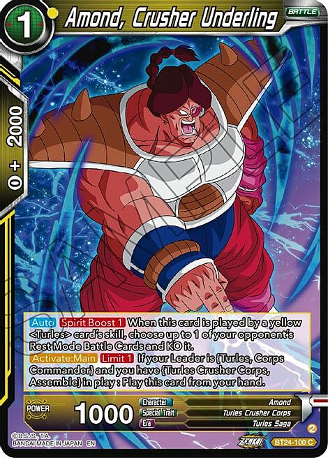 Amond, Crusher Underling Card Front