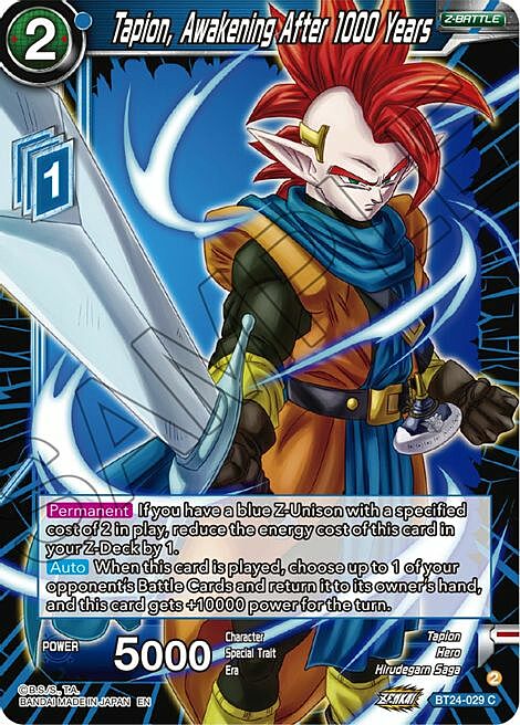 Tapion, Awakening After 1000 Years Card Front