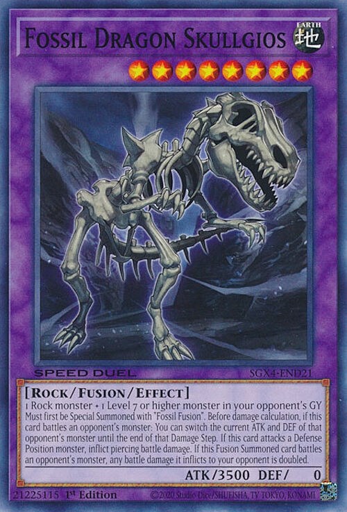 Fossil Dragon Skullgios Card Front