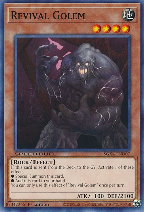 Revival Golem Card Front